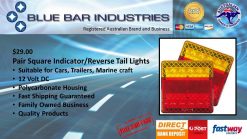 Indicator/Stop/Park Tail Light LED x 2 Square 12 volt-713