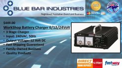 Workshop Battery Charger 3 Stage 6/12/24Volt 10Amp-0