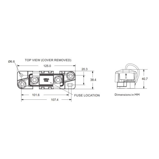 fuse block dimensions