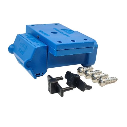 50amp Anderson Plug Blue Mounting Kit Connector Cover Assembly with LED Power Indicator