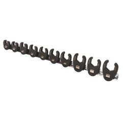 Toledo Crowfoot Wrench Set Flared 3/8" & 1/2" Dr SAE 3/8" - 15/16" 10Pc