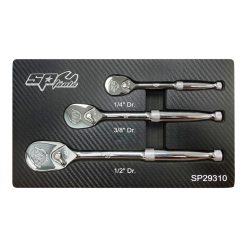 SP Tools 1_4in 3_8in 1_2in dr Sealed Head Ratchet 3pc Set