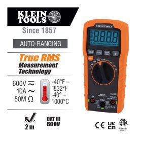 Klein Tools MM420 Digital Multimeter 600v AC/DC Auto Ranging