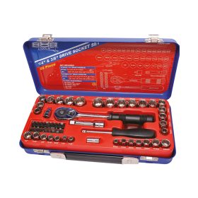 SP-Tools T820199 55pc 1/4" & 3/8"Dr Socket Set