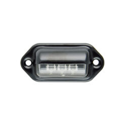 LED Autolamps E72-30BLM 12/24V LED License Plate Lights Steel Housing Black Bezel 30 Series