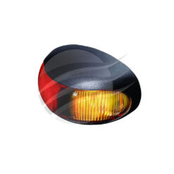 Hella 2053BULK DuraLED Side Marker Lamp Amber & Red LED 8-28V Black Housing 2m Cable