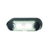 Hella 2560 LED License Plate Lamp 12/24V Angled Black Flush Mount Housing