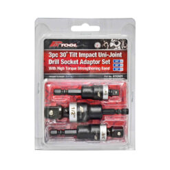 PK Tools A10A01 30deg Tilt Impact Uni-Joint Drill Socket Adaptor Set with High Torque Strengthening Band
