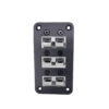 Blue-Bar-DC-255-Triple-50a-Anderson-Flush-Mount-with-Plugs-wth-Fittings
