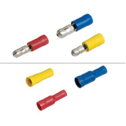 Blue Bar Red Blue Yellow Insulated--Male_Female-Bullet-Terminal,--Wire-0.5-1.5mm-10pk