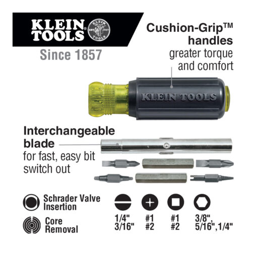 Klein-Tools-32527-Multi_Bit-Screwdriver-Nutdriver-11-in-1